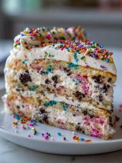 No-Bake Funfetti Oreo Icebox Cake