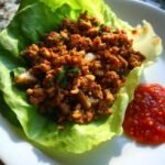 Savory Chicken Lettuce Wraps with Thai Chili Sauce
