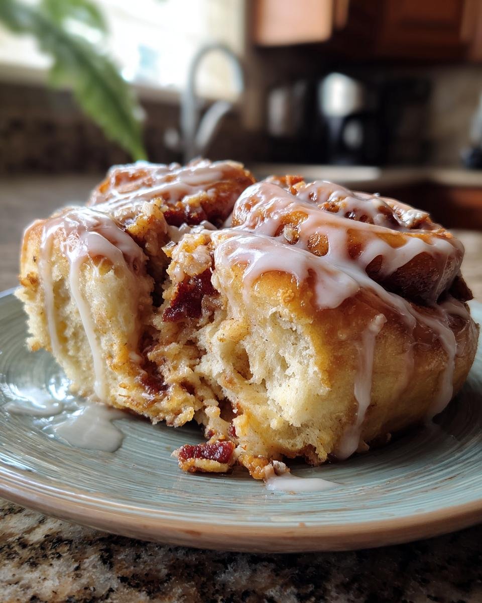 Bourbon Maple Bacon Cinnamon Rolls - detail 1