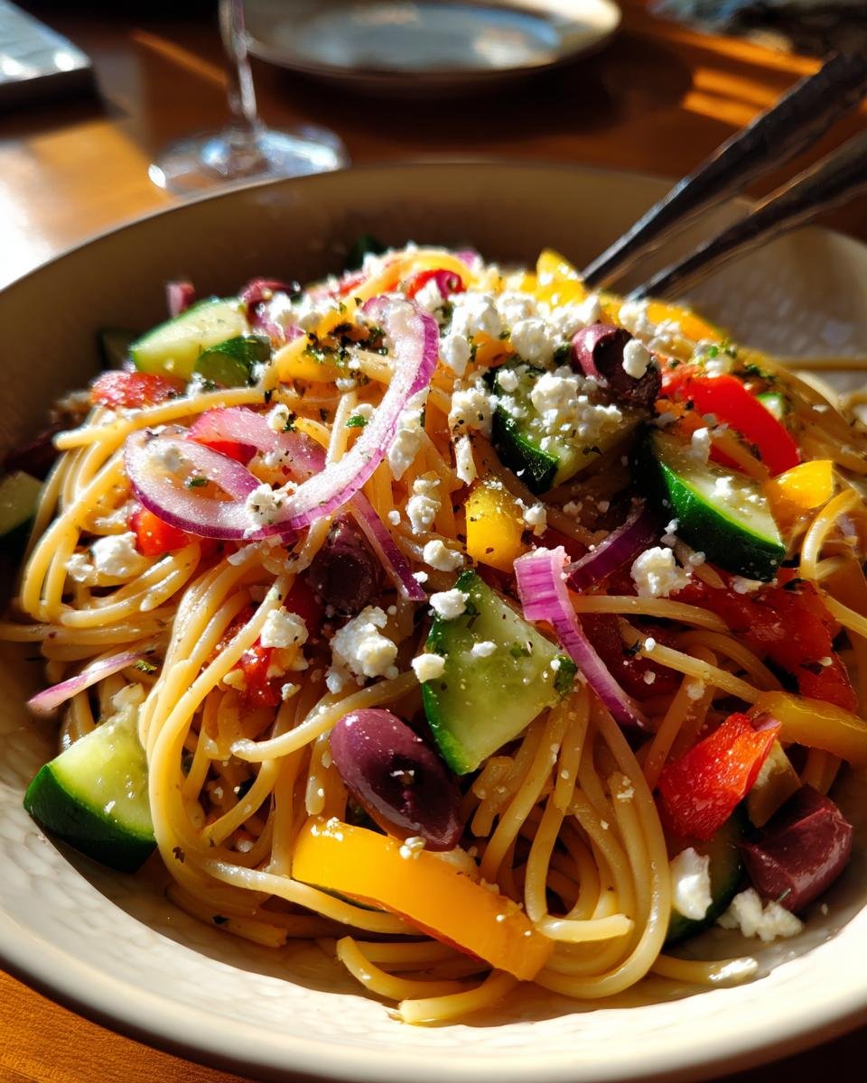 Greek Spaghetti Salad - detail 2