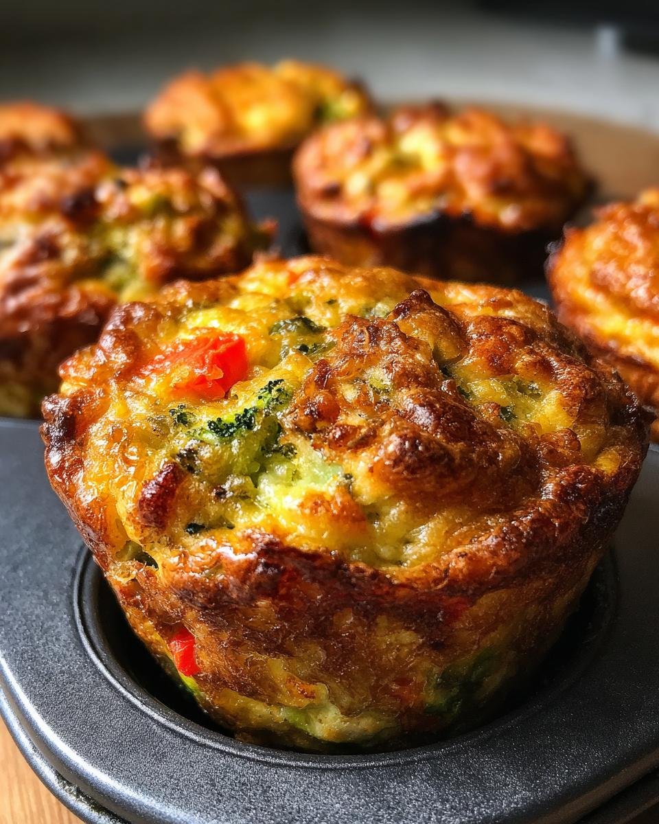 Healthy Egg and Vegetable Muffins - detail 1
