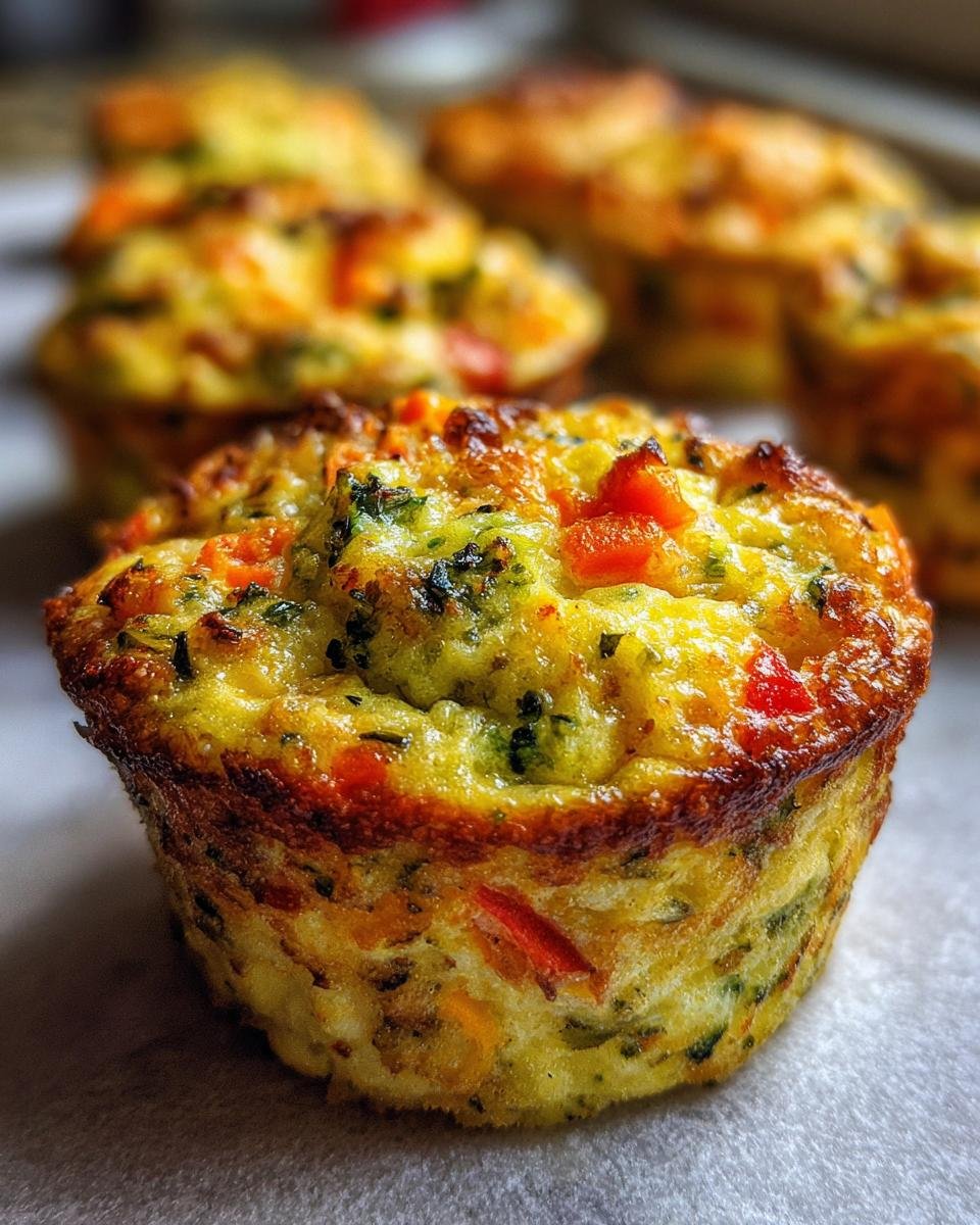 Healthy Egg and Vegetable Muffins - detail 2
