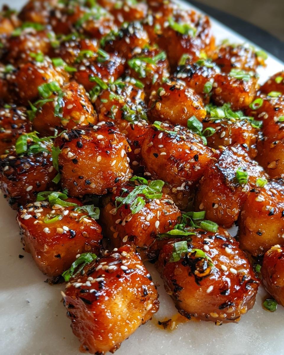 Honey Garlic Glazed Salmon Bites for Christmas - detail 4