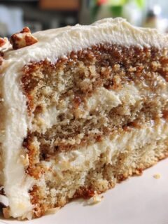 Moist Italian Cream Cake with Cream Cheese Frosting