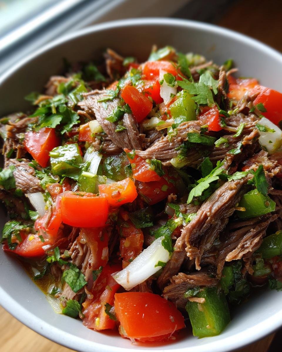 Sinaloa-Style Shredded Beef Salad (Salpicón) - detail 1