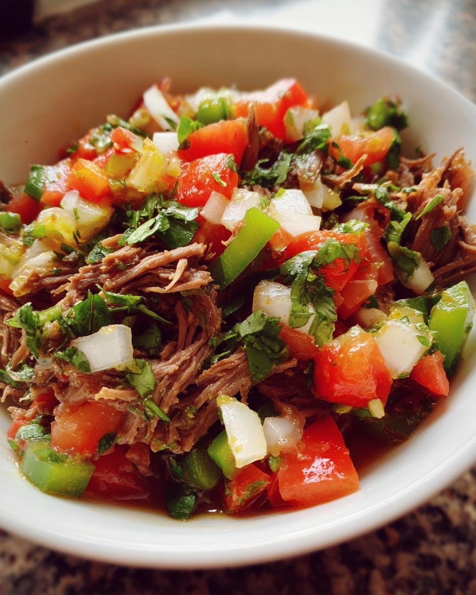 Sinaloa-Style Shredded Beef Salad (Salpicón) - detail 2