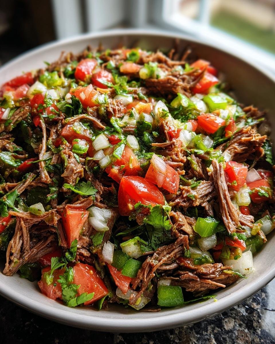 Sinaloa-Style Shredded Beef Salad (Salpicón) - detail 4