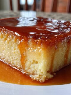 Traditional Homemade Flan Bars