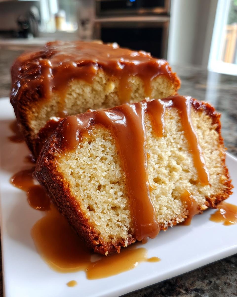 Buttermilk Sour Cream Pound Cake with Southern Caramel Icing - detail 1