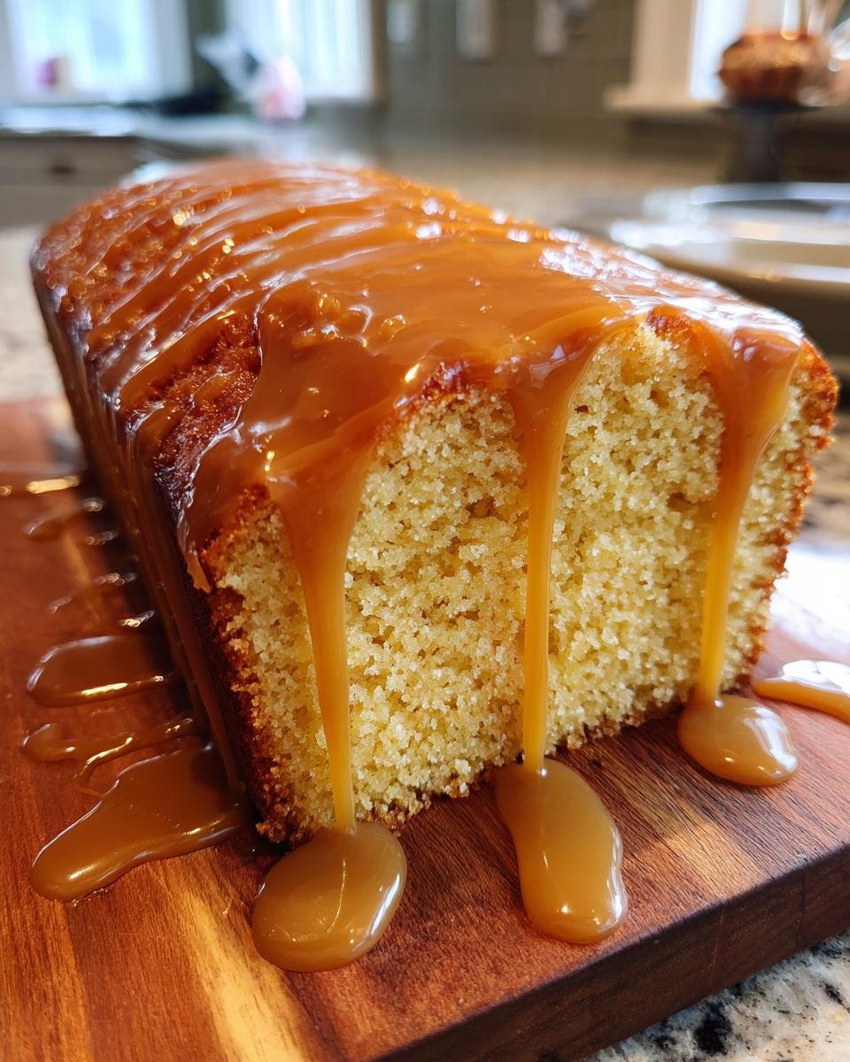 Buttermilk Sour Cream Pound Cake with Southern Caramel Icing - detail 2