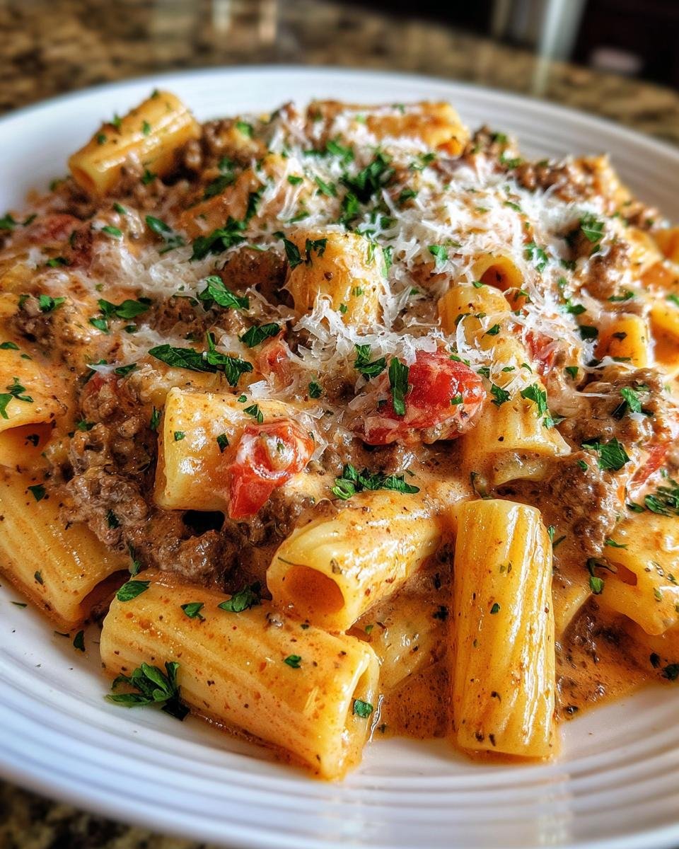 Creamy Cheesy Beef Rigatoni with Rotel Sauce - detail 2