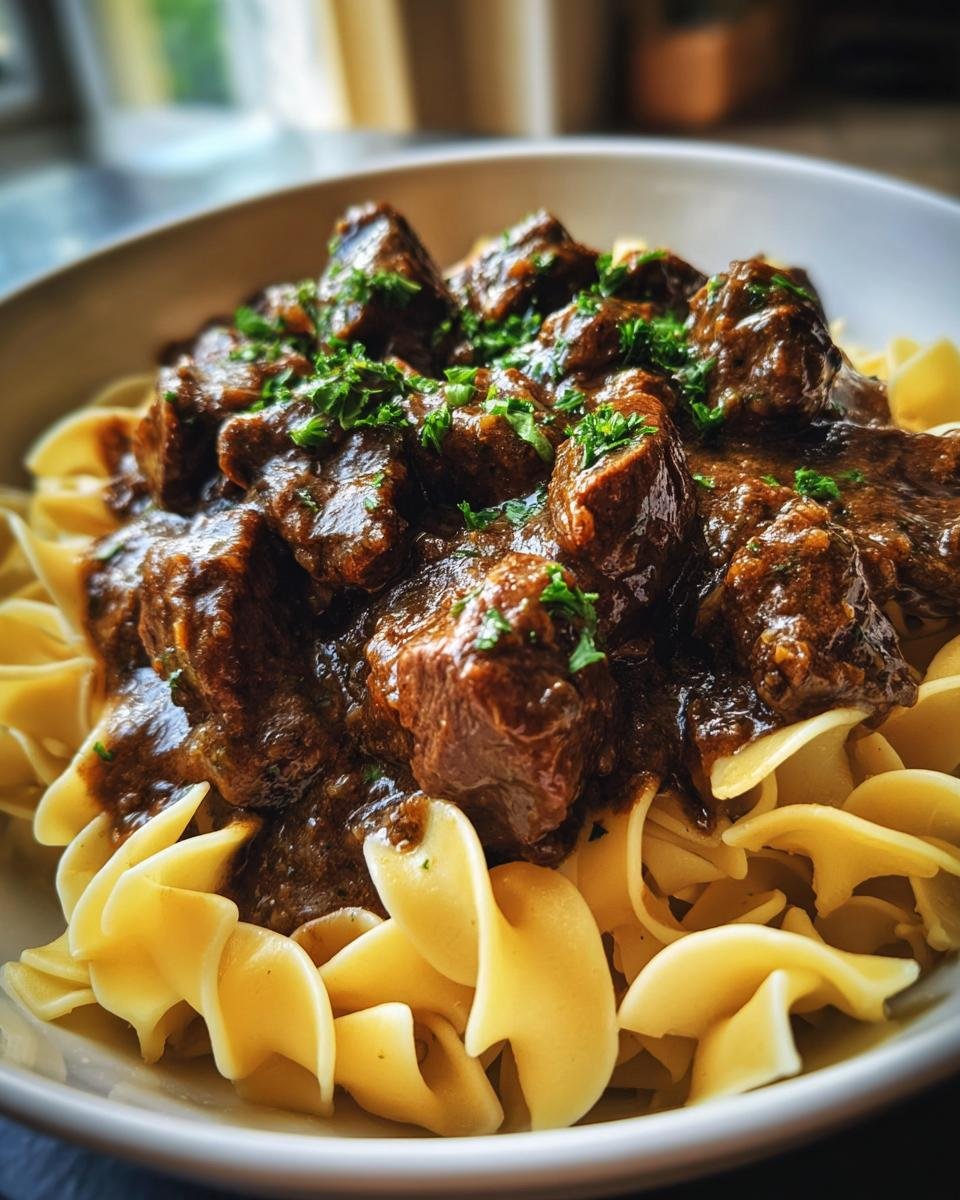 Crockpot Beef Tips and Noodles - detail 2