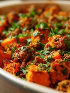 Hearty Ground Turkey and Sweet Potato Casserole
