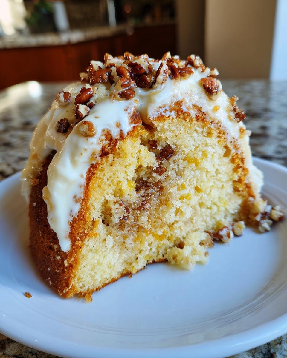 Pineapple Pecan Cream Cheese Pound Cake - detail 1