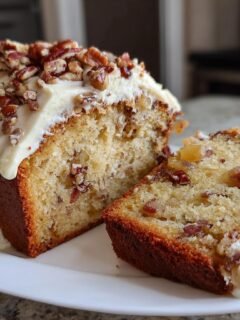 Pineapple Pecan Cream Cheese Pound Cake