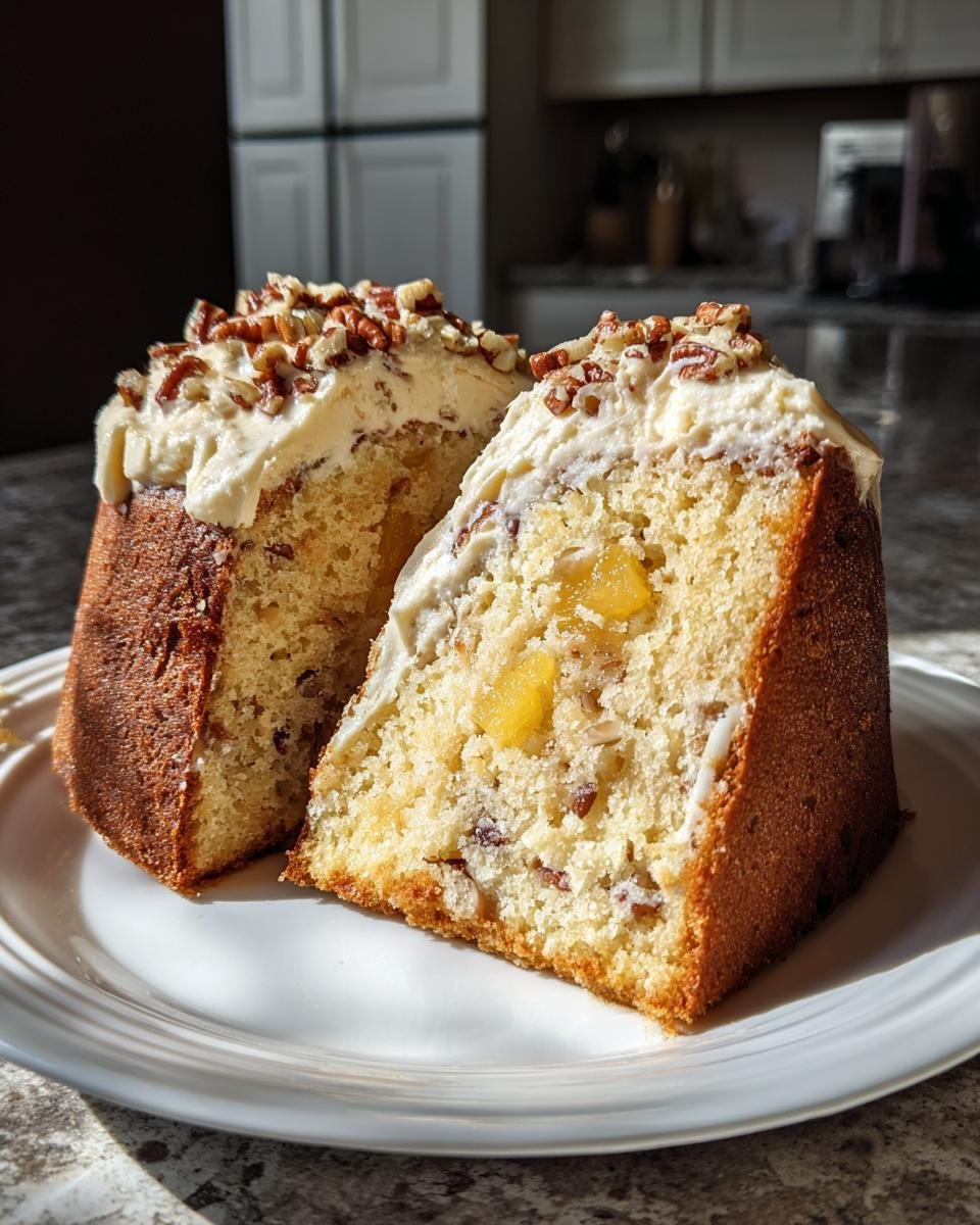 Pineapple Pecan Cream Cheese Pound Cake - detail 3