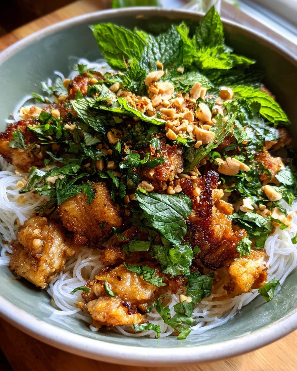 Vietnamese Noodles with Lemongrass Chicken - detail 1