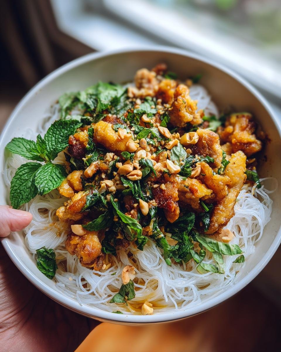 Vietnamese Noodles with Lemongrass Chicken - detail 2