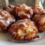 Cinnamon Glazed Apple Fritter Bites