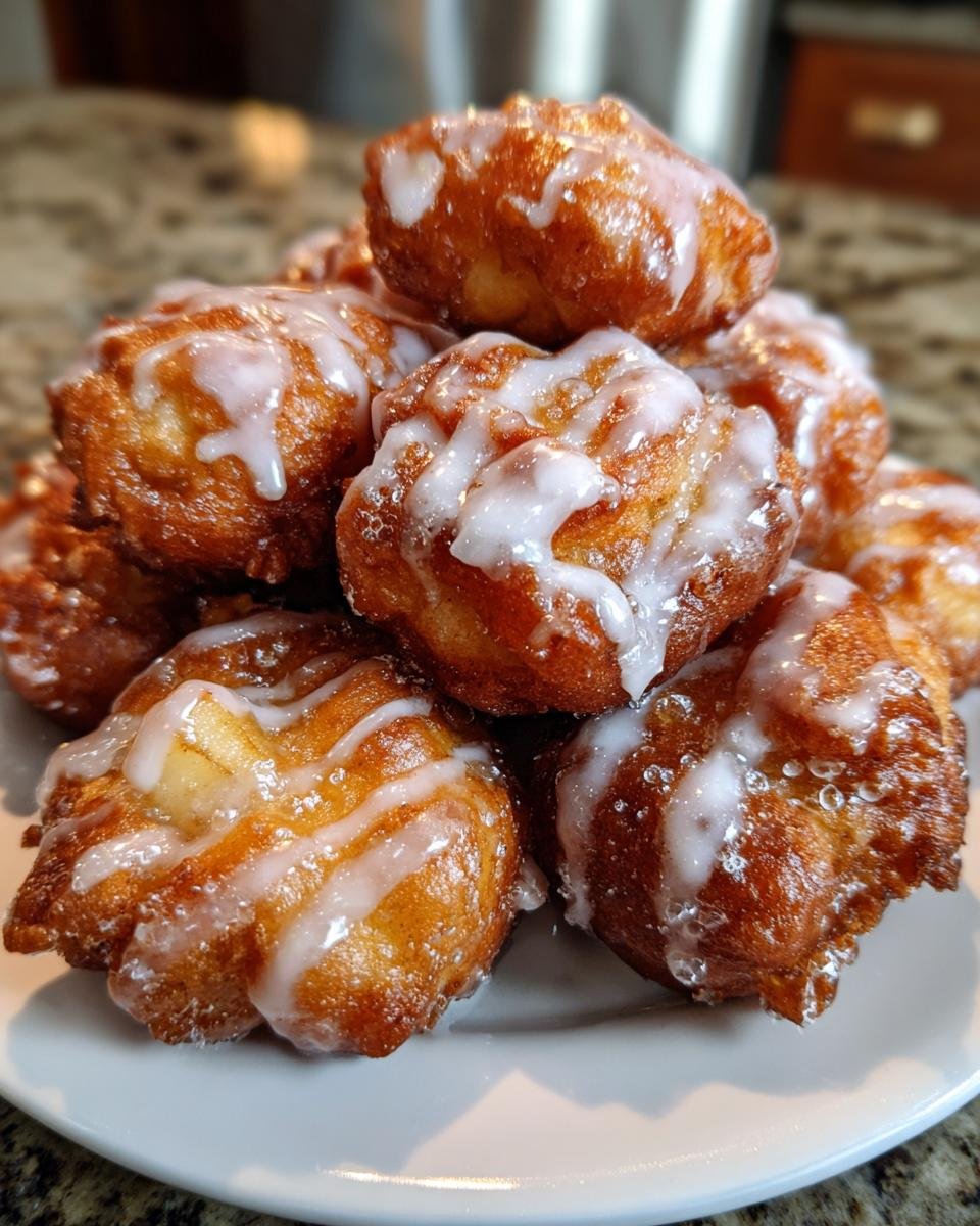 Cinnamon Glazed Apple Fritter Bites - detail 2