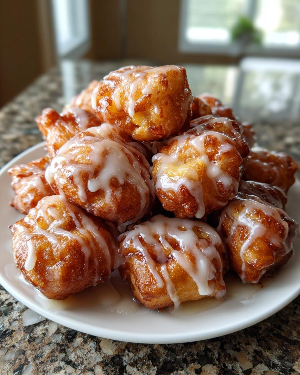 Cinnamon Glazed Apple Fritter Bites - detail 3