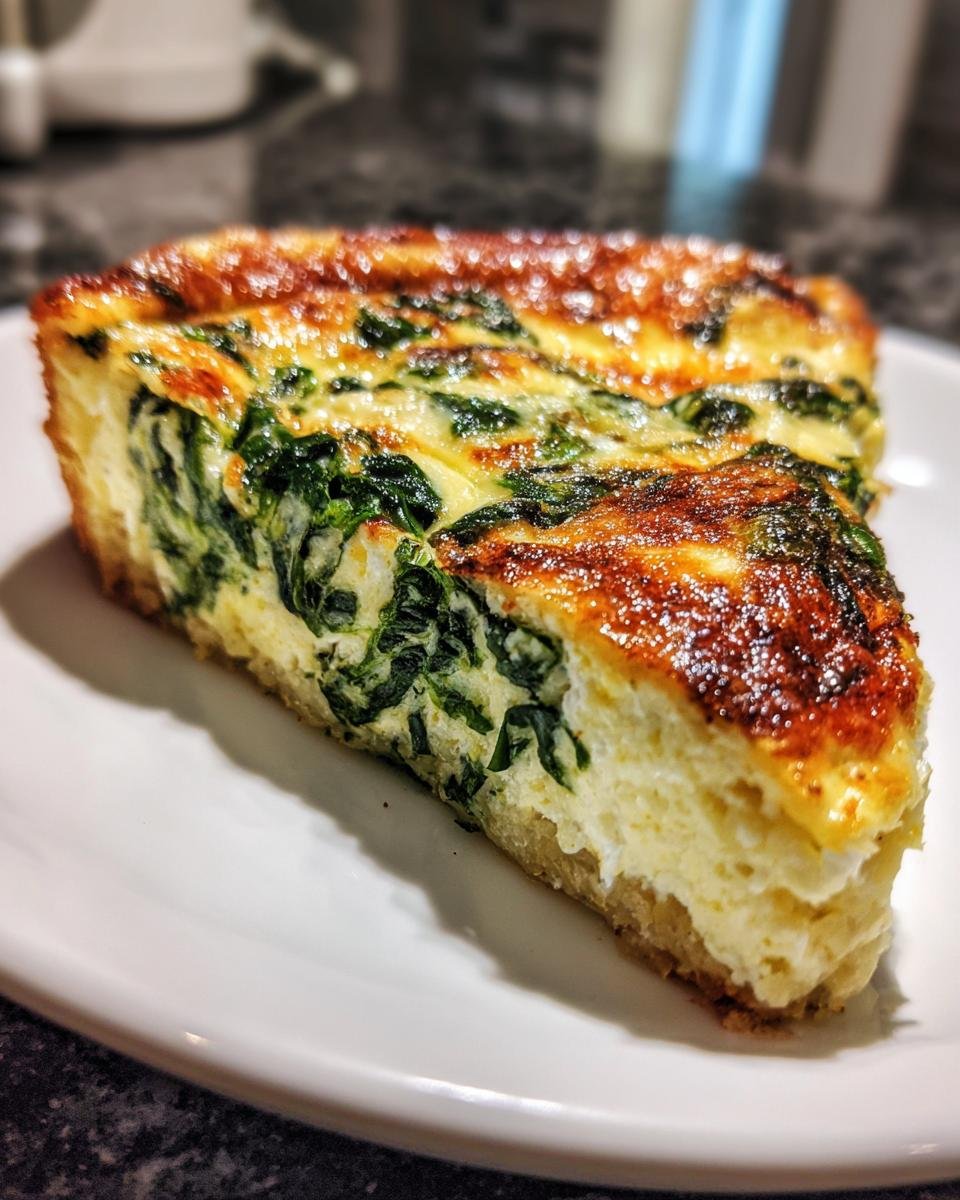 Crustless Ricotta and Spinach Quiche - detail 1
