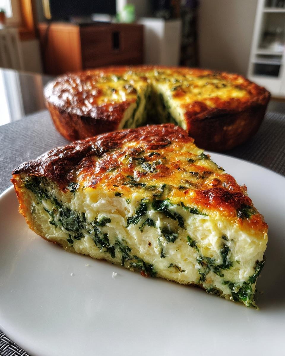 Crustless Ricotta and Spinach Quiche - detail 2