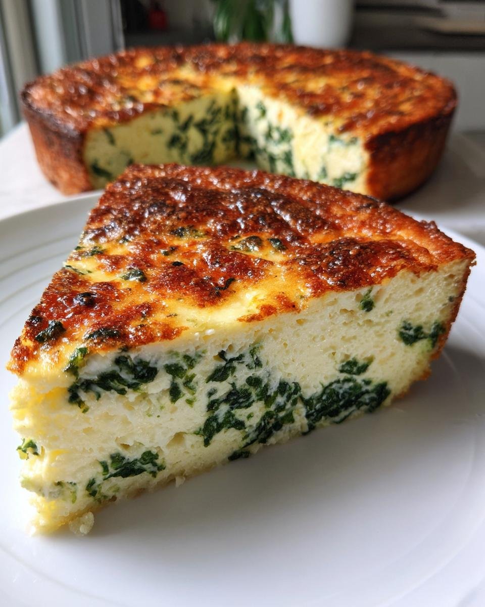 Crustless Ricotta and Spinach Quiche - detail 3