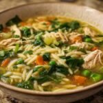 Hearty Chicken Orzo Soup with Fresh Vegetables
