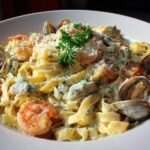 Loaded Seafood Alfredo Pasta