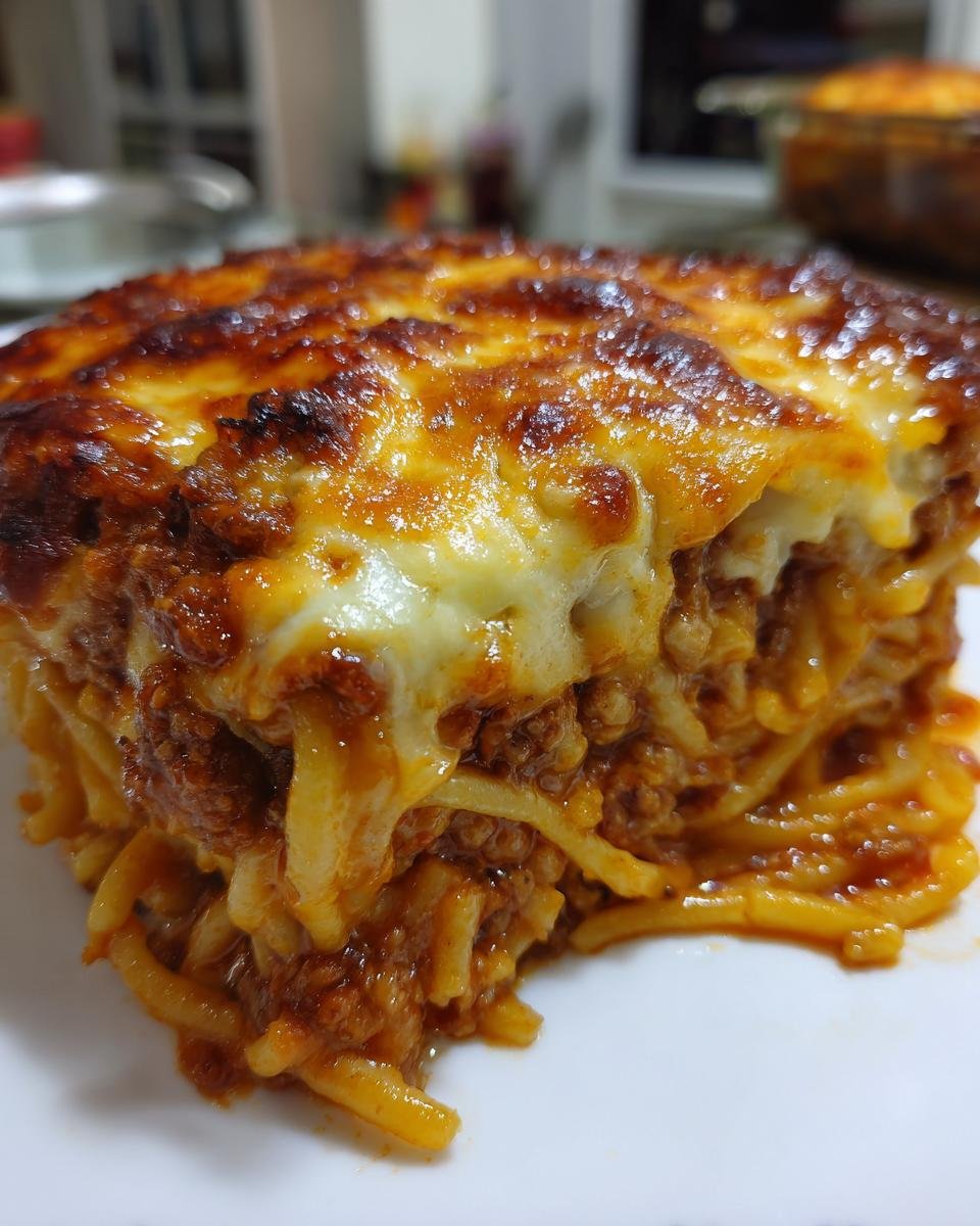 Mama's Cheesy Baked Spaghetti - detail 1
