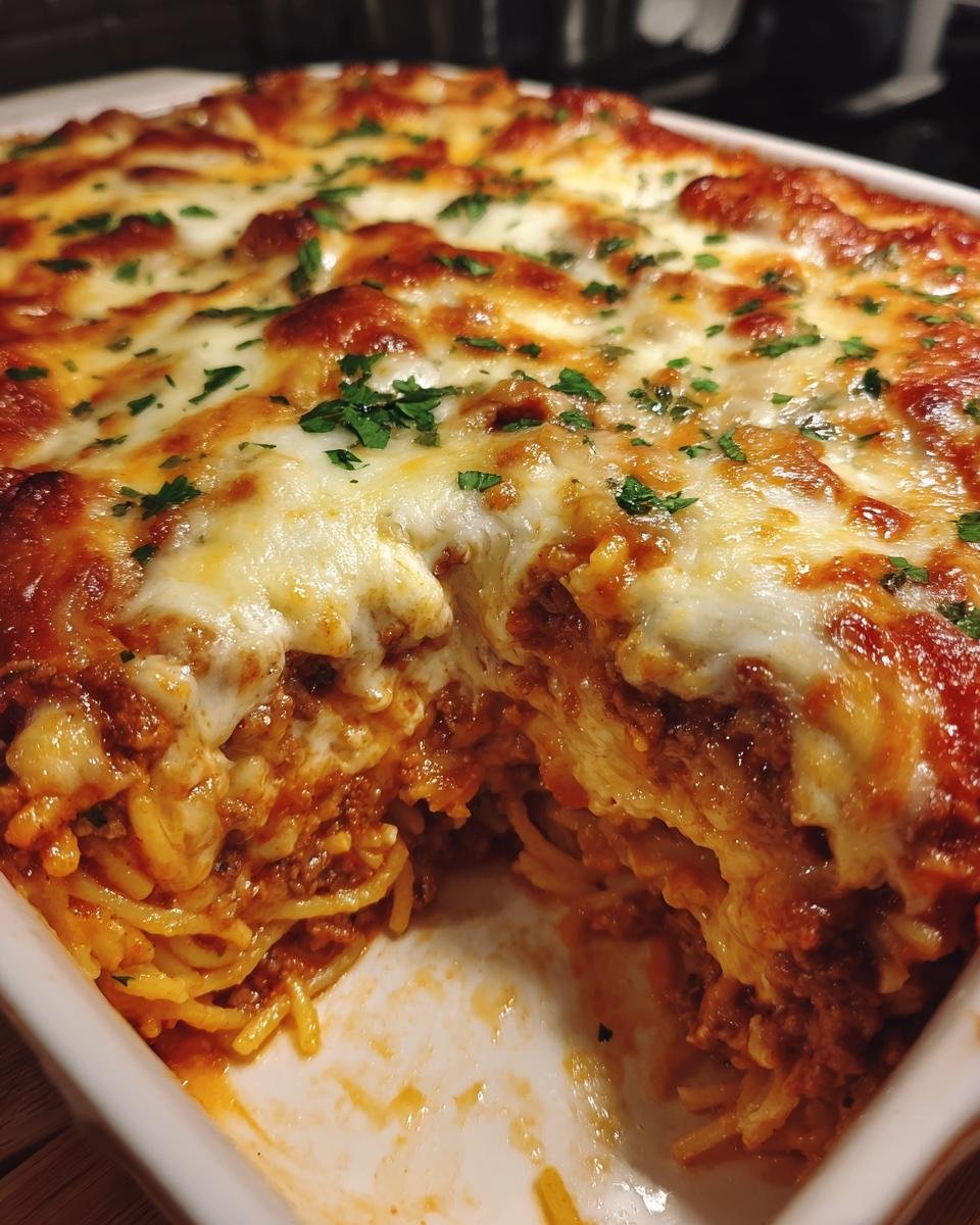 Mama's Cheesy Baked Spaghetti - detail 2