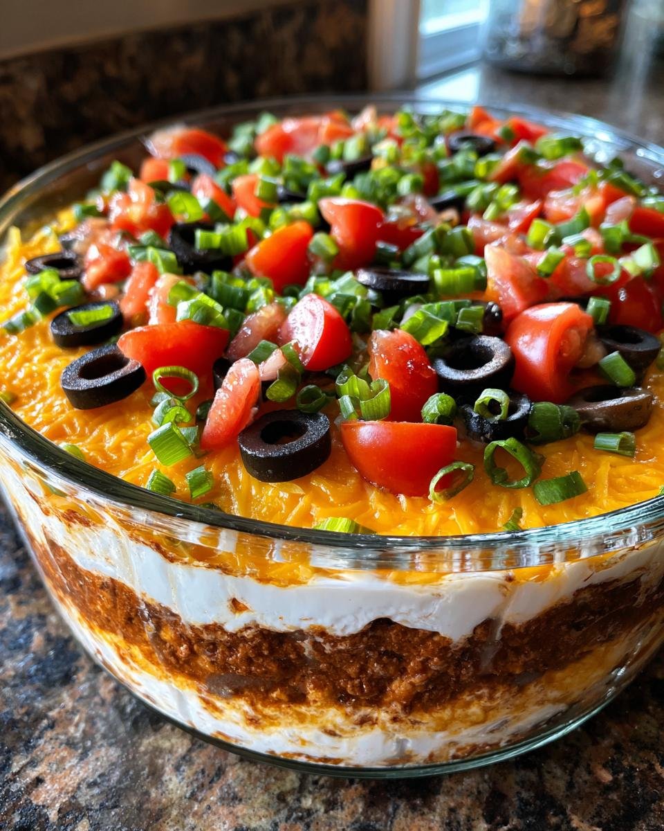 Seven-Layer Taco Dip - detail 1