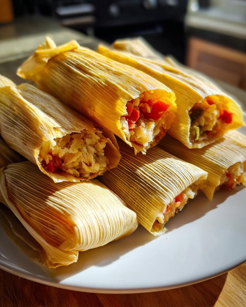 Vegetable and Cheese Tamales - detail 2