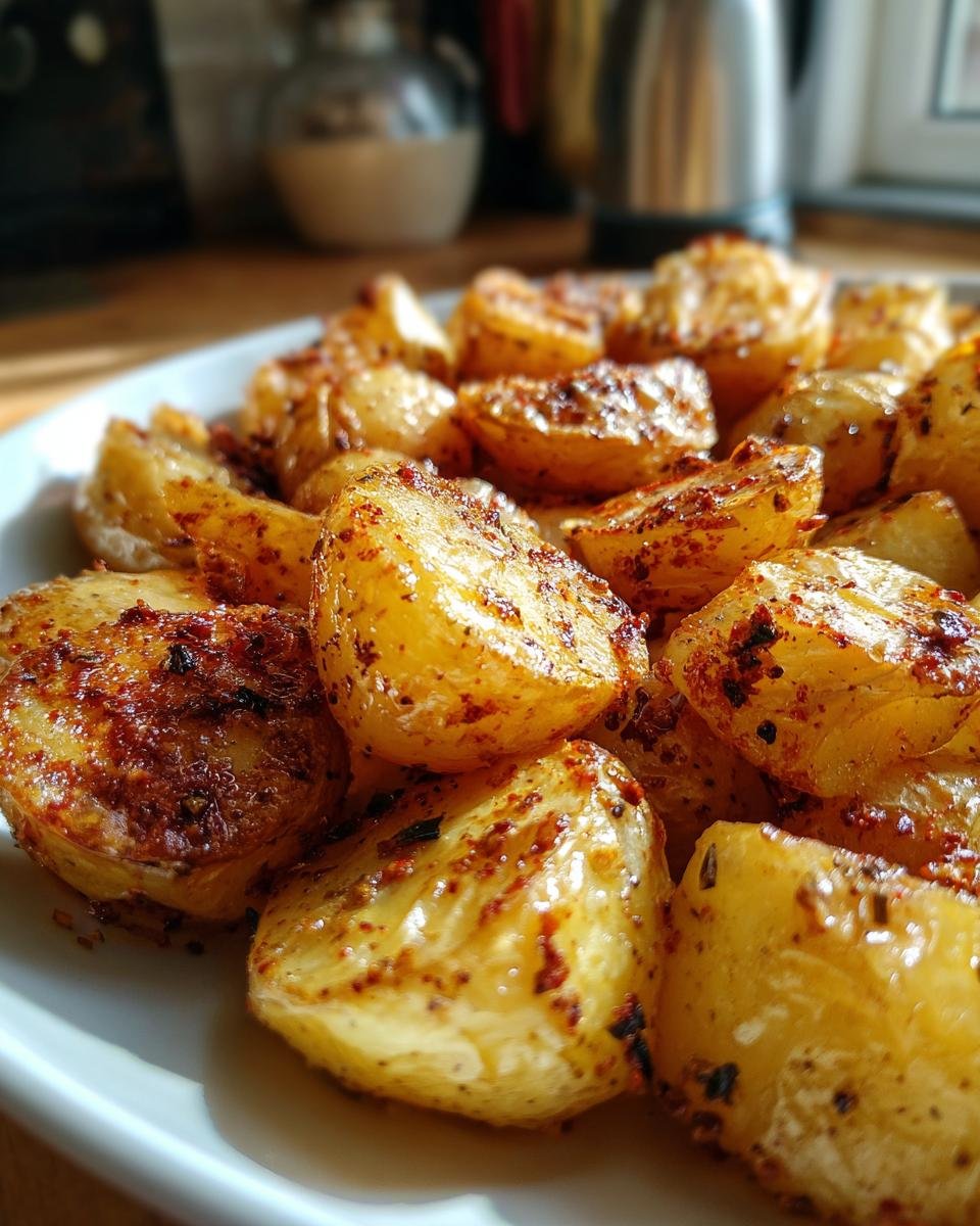 Close-up of crispy roasted potatoes seasoned with spices, a true Ultimate Potato Delight.