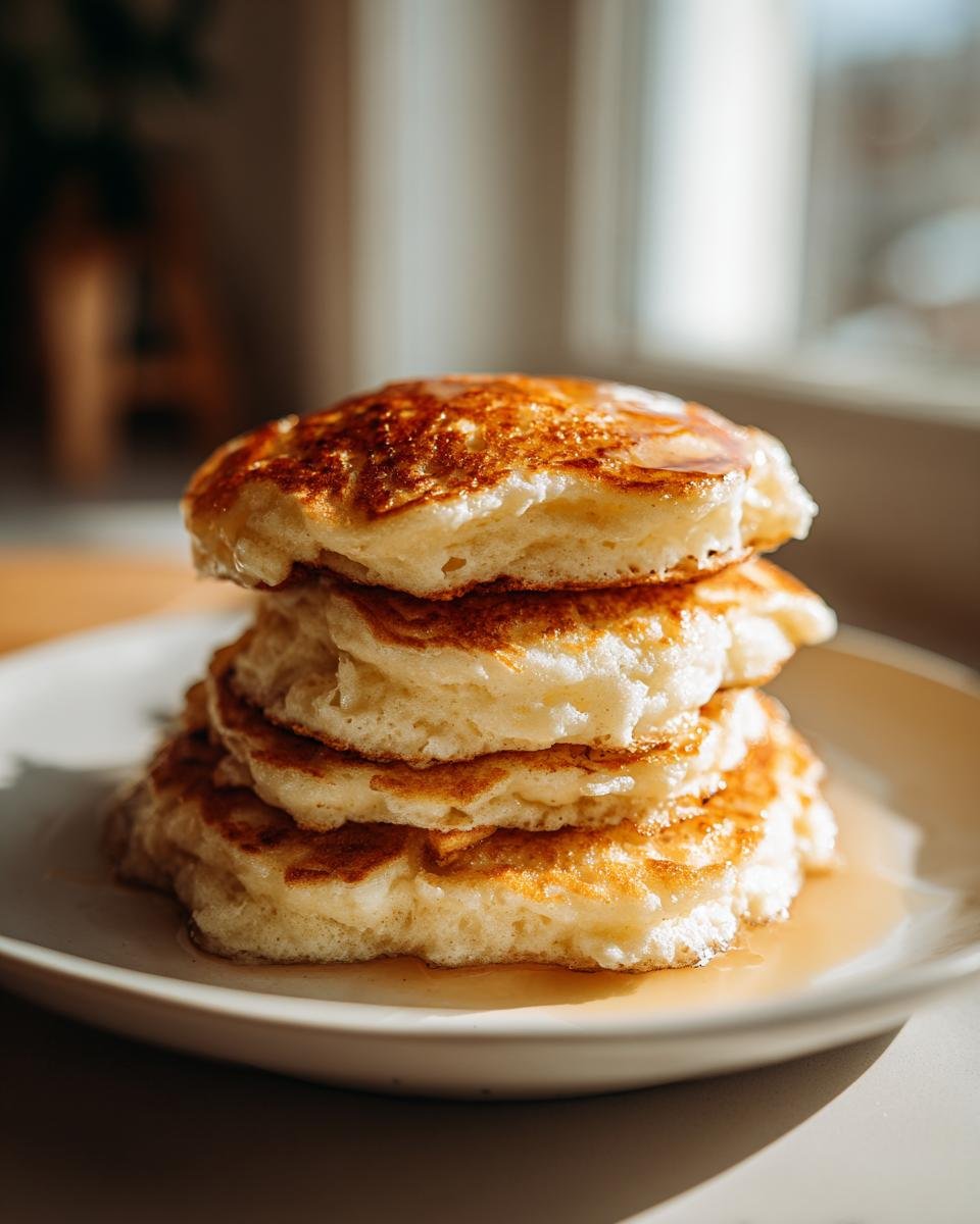 A stack of fluffy pancakes drizzled with syrup, perfect for the Ultimate Fluffy Pancake Recipe.