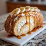 Caramel Banana Cake Roll - Tasty